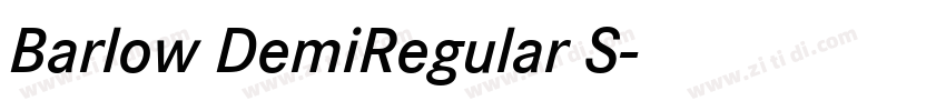 Barlow DemiRegular S字体转换